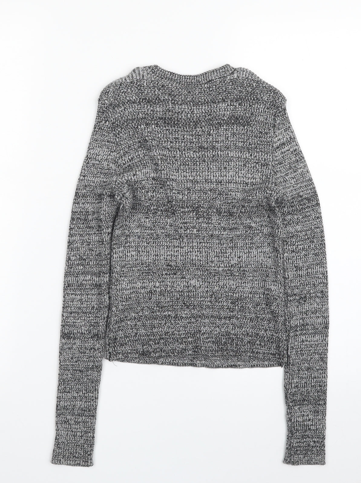 New Look Girls Grey Crew Neck  Acrylic Pullover Jumper Size 12 Years  Pullover