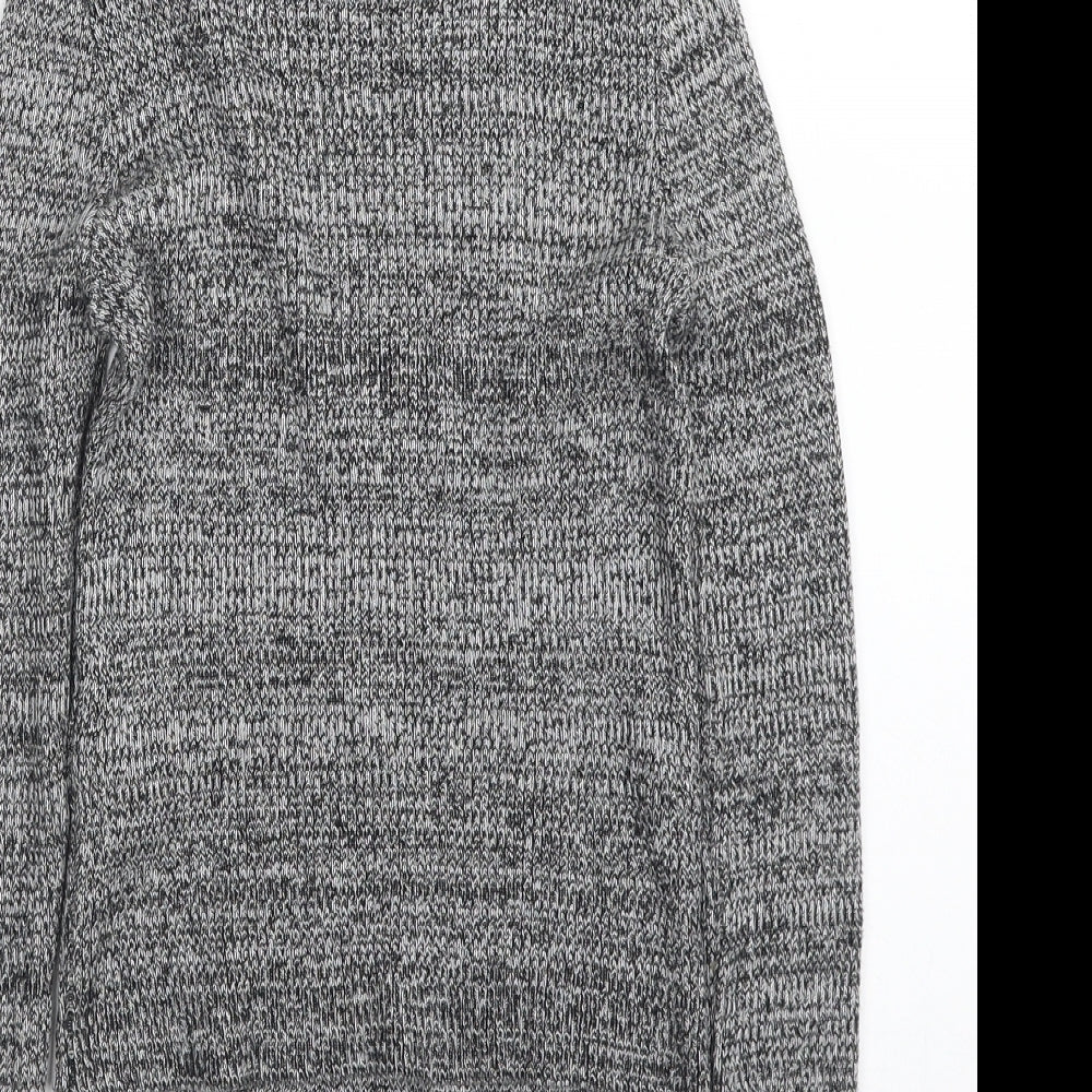 New Look Girls Grey Crew Neck  Acrylic Pullover Jumper Size 12 Years  Pullover