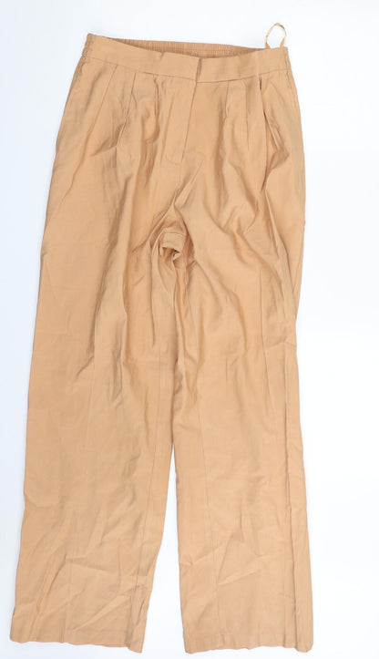Primark Womens Orange  Viscose Trousers  Size 12 L31 in Regular Zip