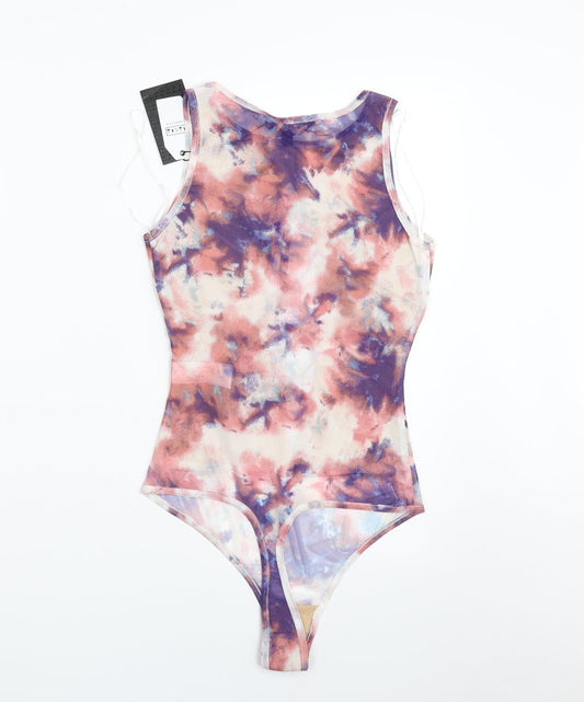 NAANAA  Womens Purple Ombré Polyester Bodysuit One-Piece Size 6  Drawstring - Item Length -28in