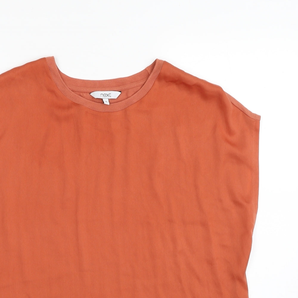 Womens UK Size 16 NEXT Brown Basic T-Shirt