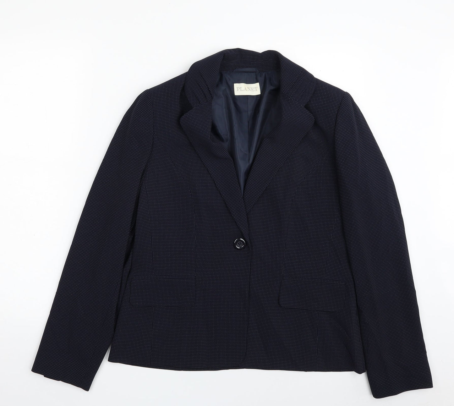 Womens UK Size 12 Planet Blue Jacket Blazer