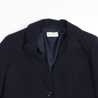 Womens UK Size 12 Planet Blue Jacket Blazer