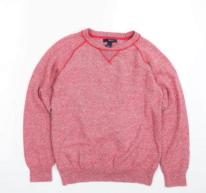 Gap Girls Pink Crew Neck  100% Cotton Pullover Jumper Size 10-11 Years  Pullover