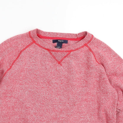 Gap Girls Pink Crew Neck  100% Cotton Pullover Jumper Size 10-11 Years  Pullover