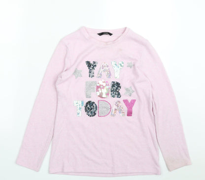 George Girls Pink Crew Neck  Viscose Pullover Jumper Size 10-11 Years  Pullover - Yay For Today