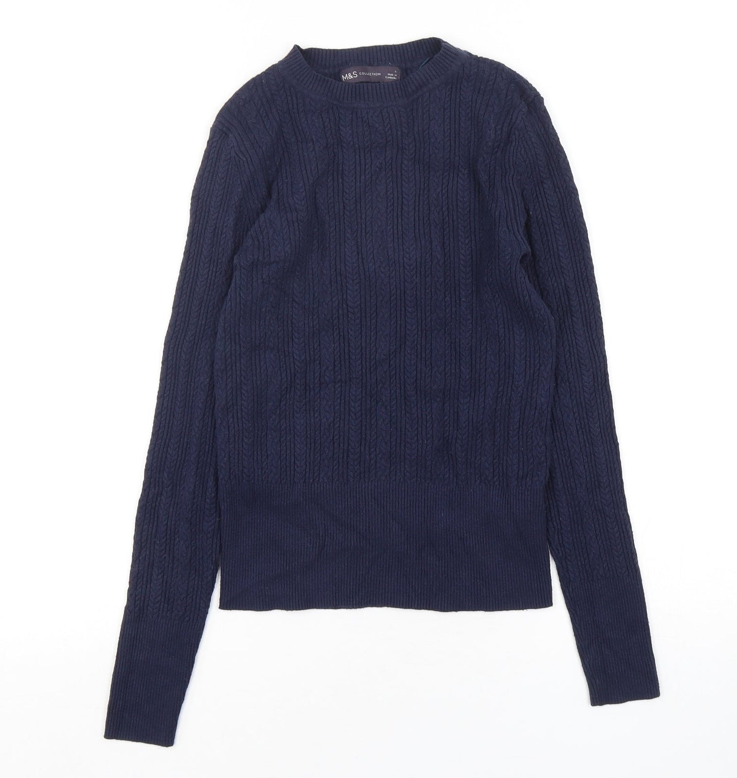 Womens UK Size 6 Marks and Spencer Blue Pullover Jumper