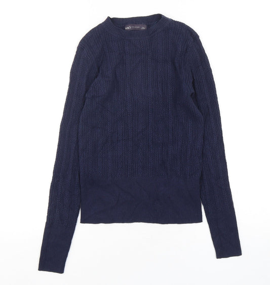 Womens UK Size 6 Marks and Spencer Blue Pullover Jumper