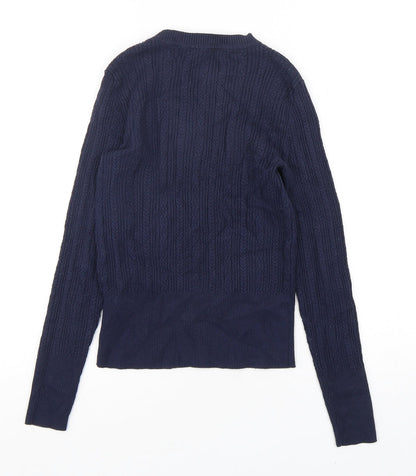 Womens UK Size 6 Marks and Spencer Blue Pullover Jumper
