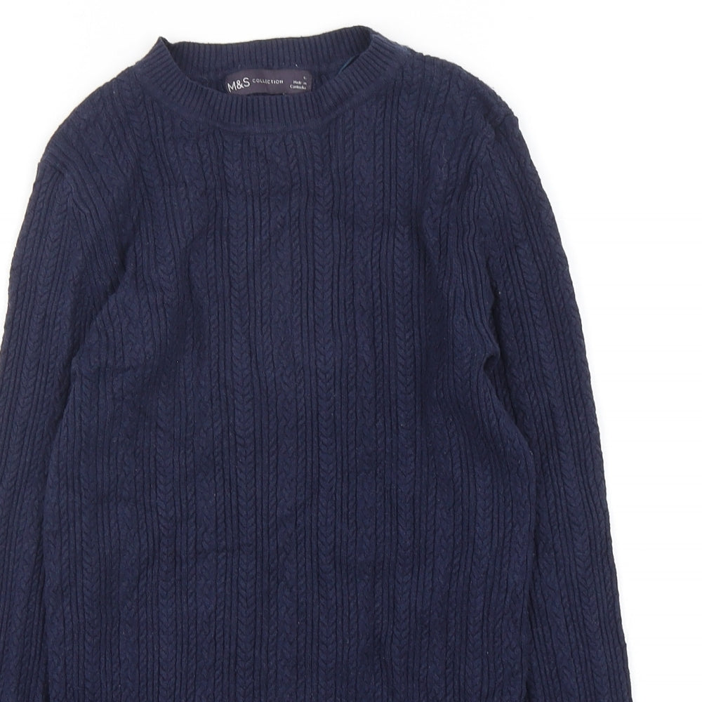 Womens UK Size 6 Marks and Spencer Blue Pullover Jumper