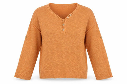 Womens UK Size S Preworn Orange Pullover Jumper