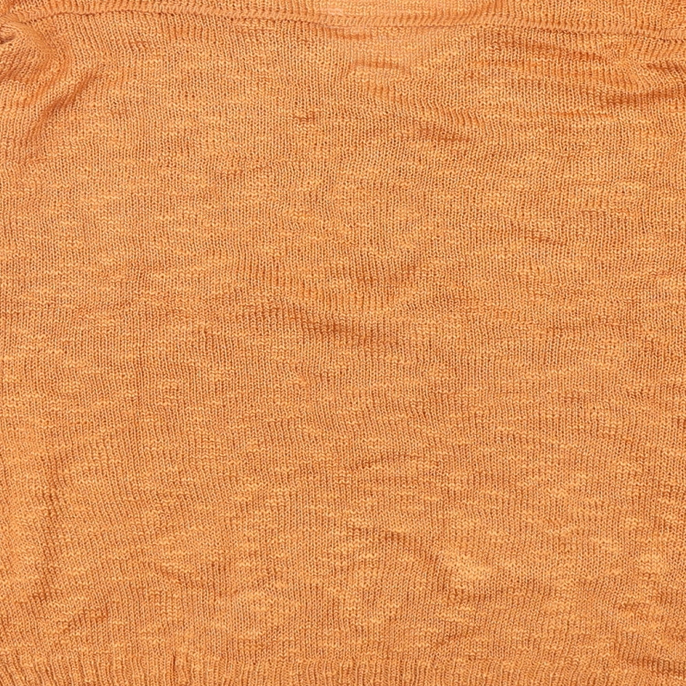 Womens UK Size S Preworn Orange Pullover Jumper
