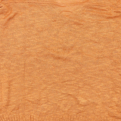 Womens UK Size S Preworn Orange Pullover Jumper
