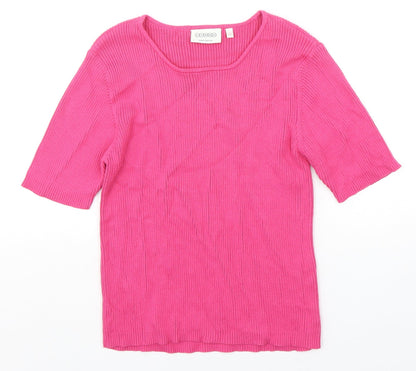 Womens UK Size M CandA Pink Pullover Jumper
