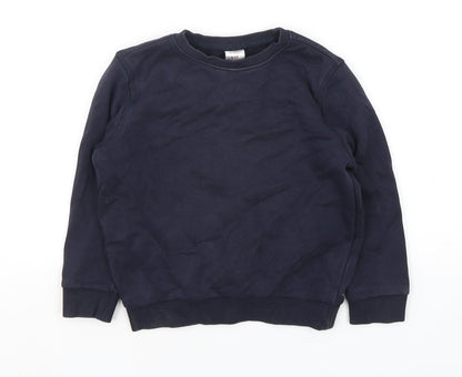 F&F Boys Blue  Cotton Pullover Sweatshirt Size 4-5 Years