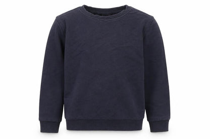 Front view of F&F boys’ blue cotton pullover sweatshirt, size 4-5, years