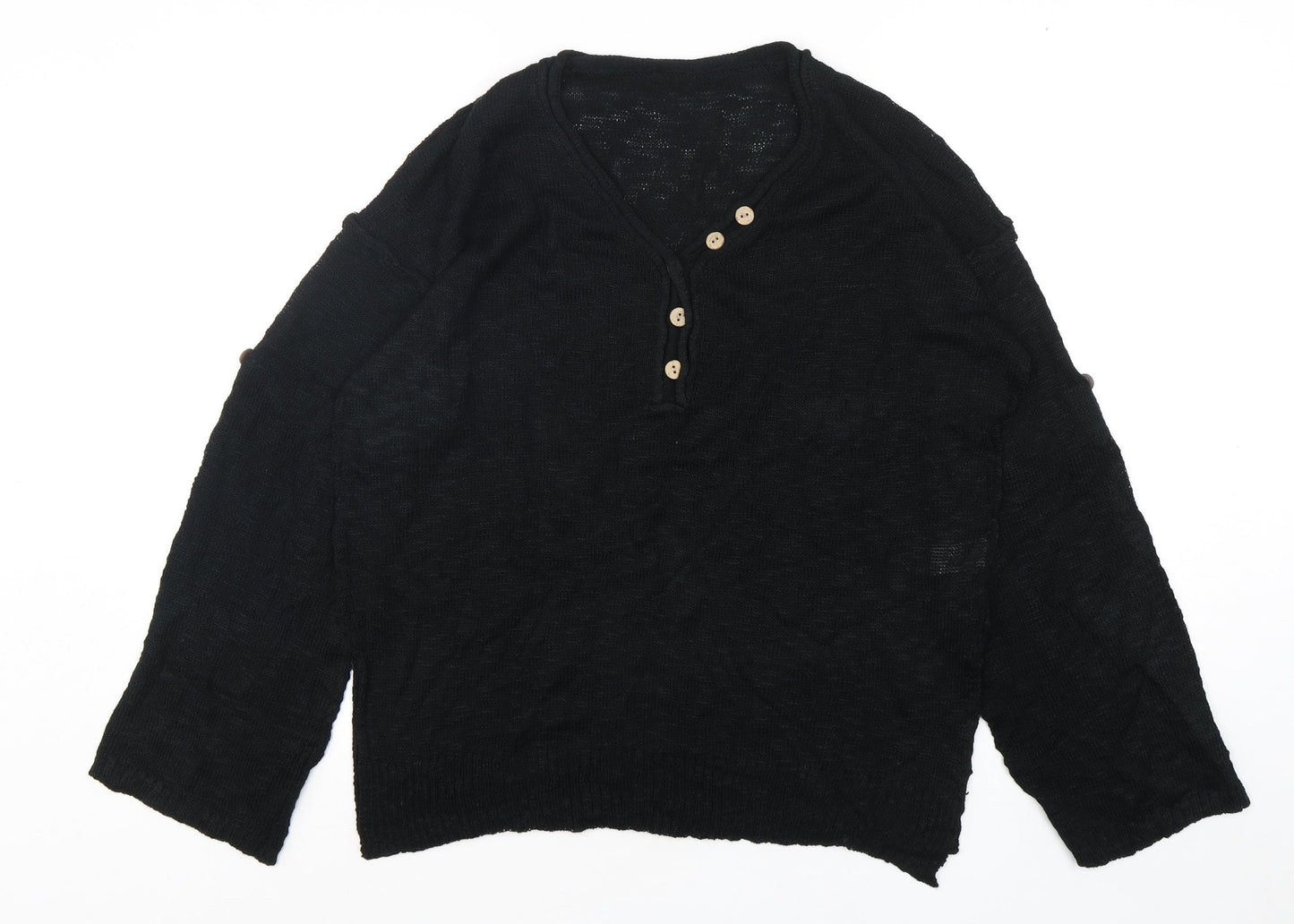 Womens UK Size M Preworn Black Pullover Jumper
