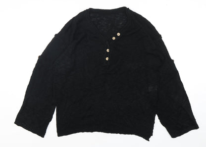 Womens UK Size M Preworn Black Pullover Jumper