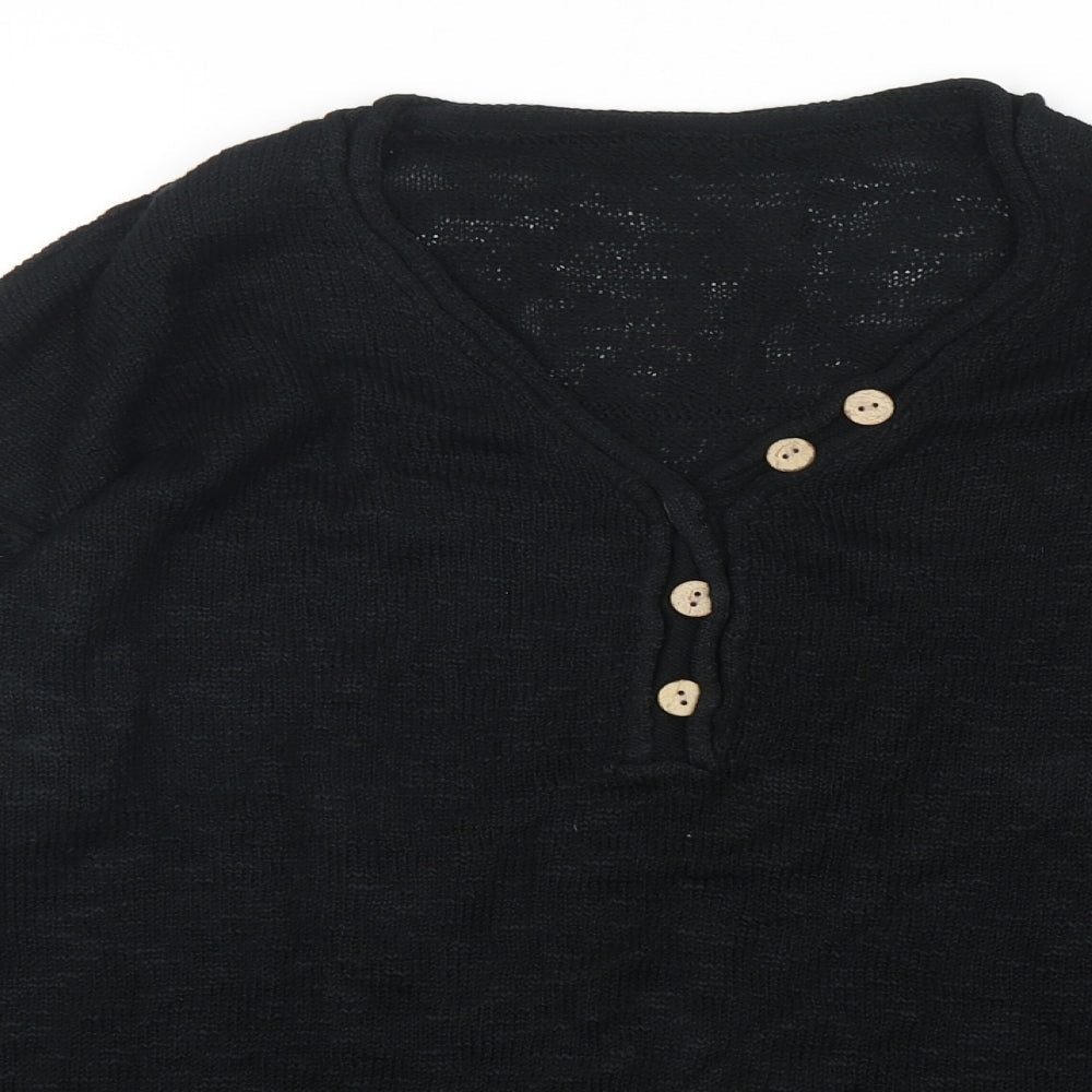 Womens UK Size M Preworn Black Pullover Jumper