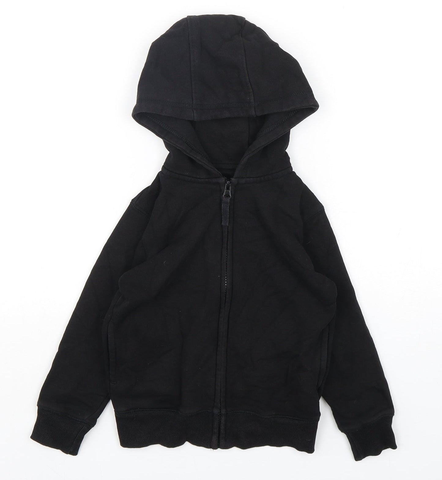 Matalan  Boys Black  Cotton Full Zip Hoodie Size 5 Years