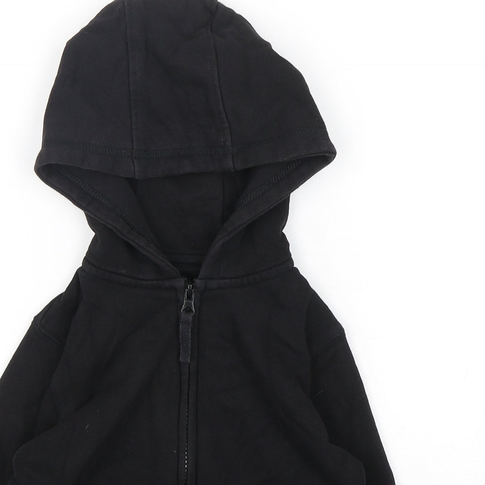 Matalan  Boys Black  Cotton Full Zip Hoodie Size 5 Years