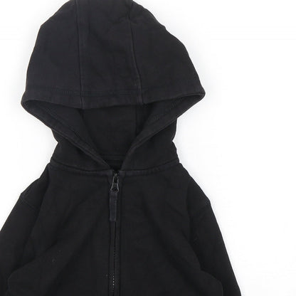 Matalan  Boys Black  Cotton Full Zip Hoodie Size 5 Years