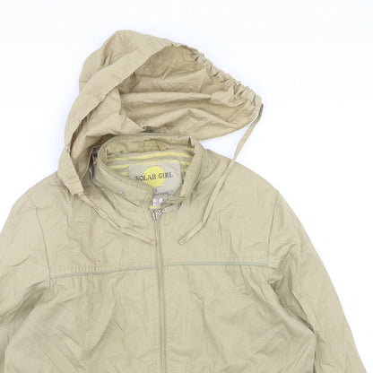 Solar Girl Womens Beige   Parka Coat Size 12