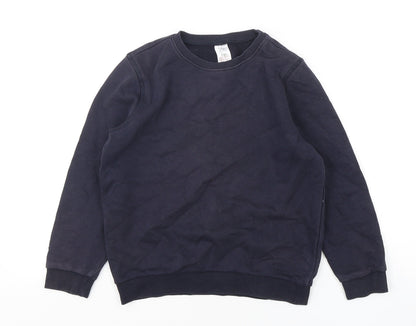 Additional front view of F&F boys’ blue cotton pullover sweatshirt, size 8-9, years pullover