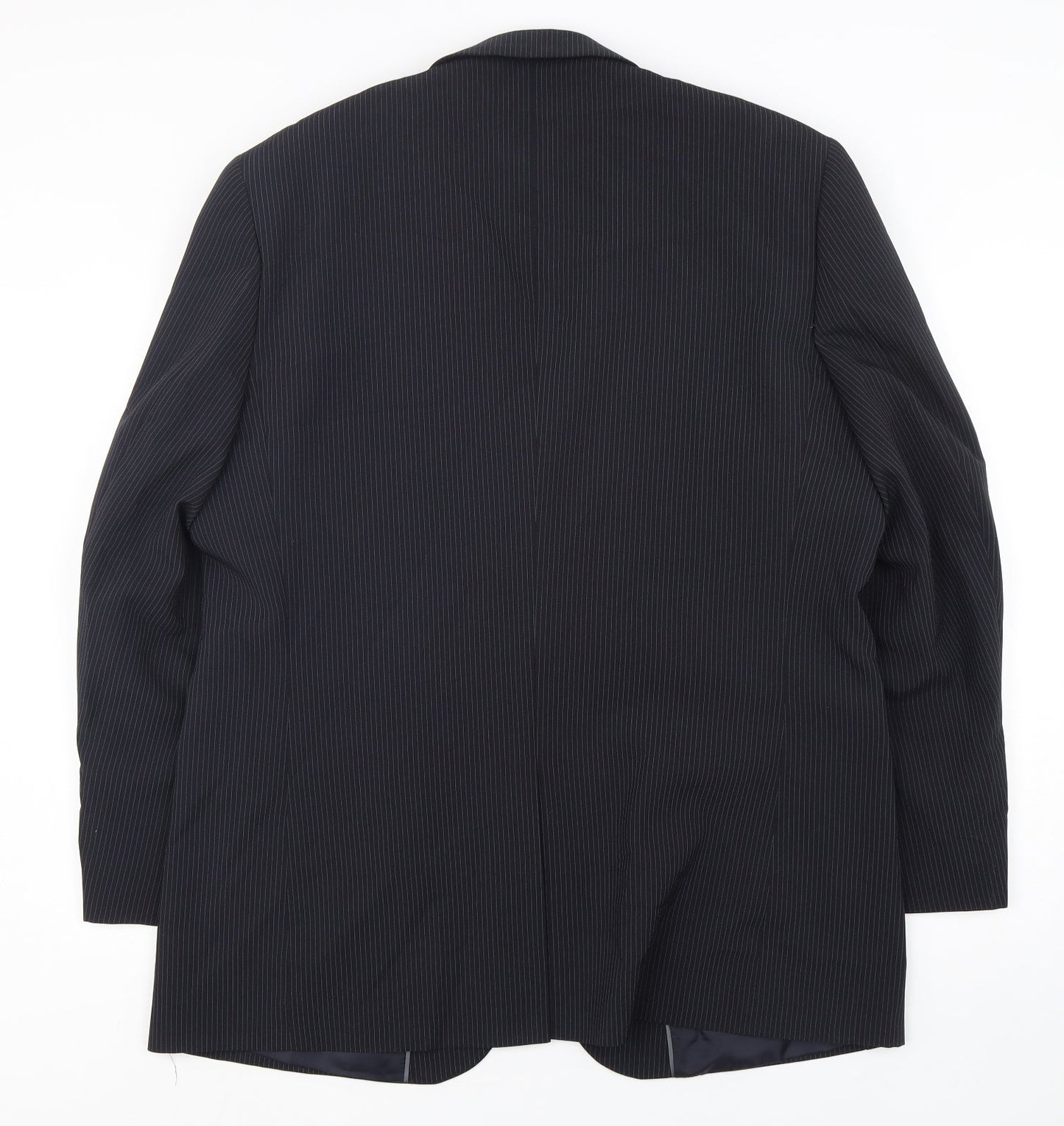 F&F Mens Blue Striped Polyester Jacket Suit Jacket