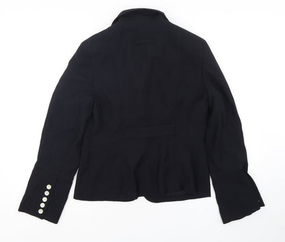 Anne Klein  Womens Black  Polyester Jacket Blazer Size 8