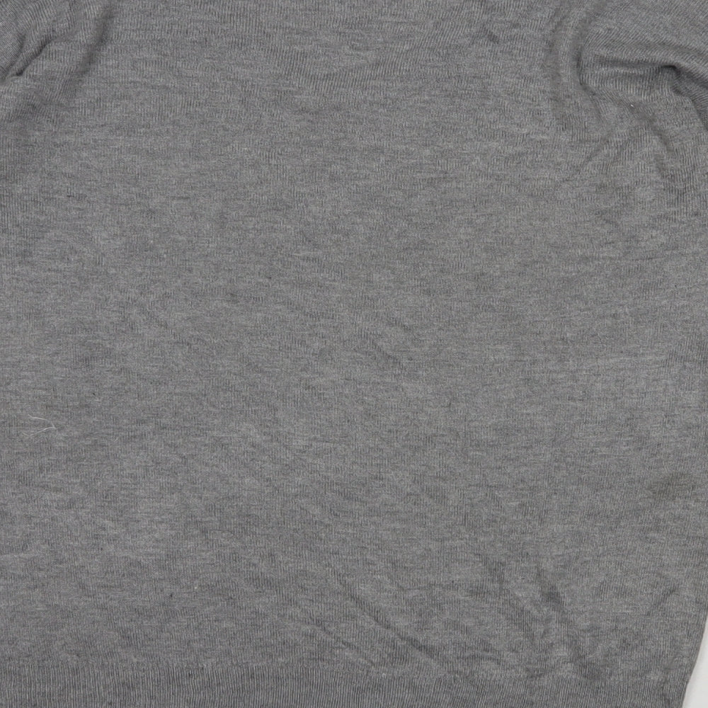 Primark Womens Grey Round Neck  Viscose Pullover Jumper Size 12