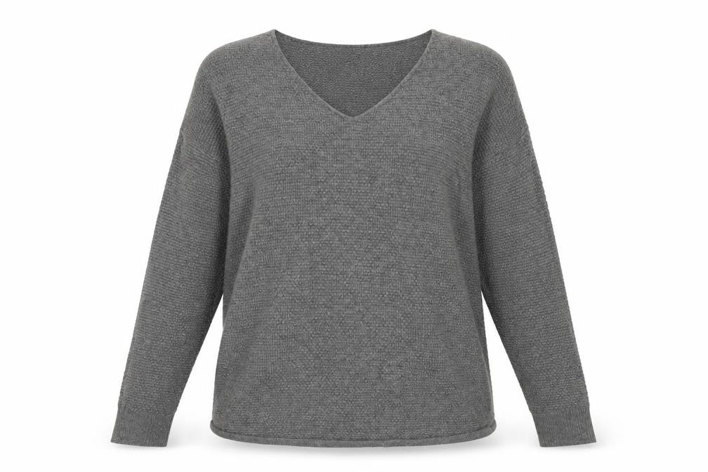 Front view of Gap women’s grey cotton pullover sweatshirt, size L, pullover