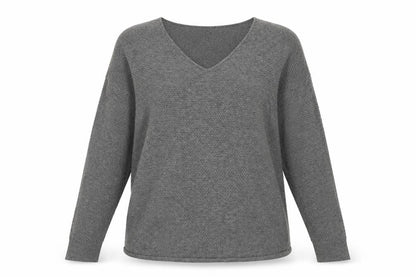 Front view of Gap women’s grey cotton pullover sweatshirt, size L, pullover