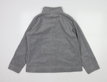 Isle Womens Grey  100% Polyester Full Zip Sweatshirt Size L  Zip