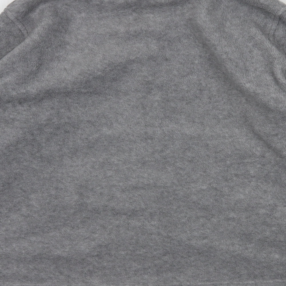 Isle Womens Grey  100% Polyester Full Zip Sweatshirt Size L  Zip