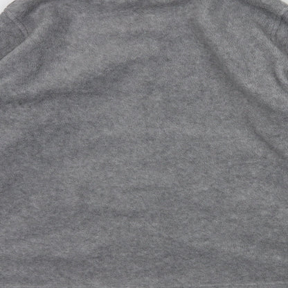 Isle Womens Grey  100% Polyester Full Zip Sweatshirt Size L  Zip