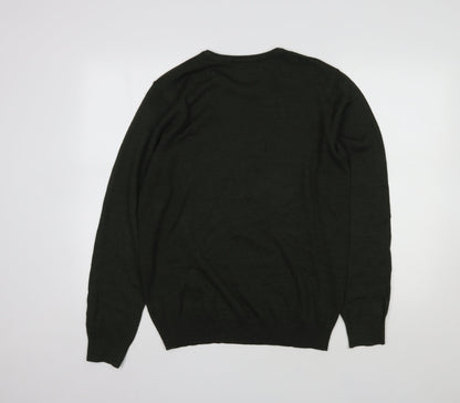 Mens UK Size M Dunnes Stores Green Pullover Sweatshirt