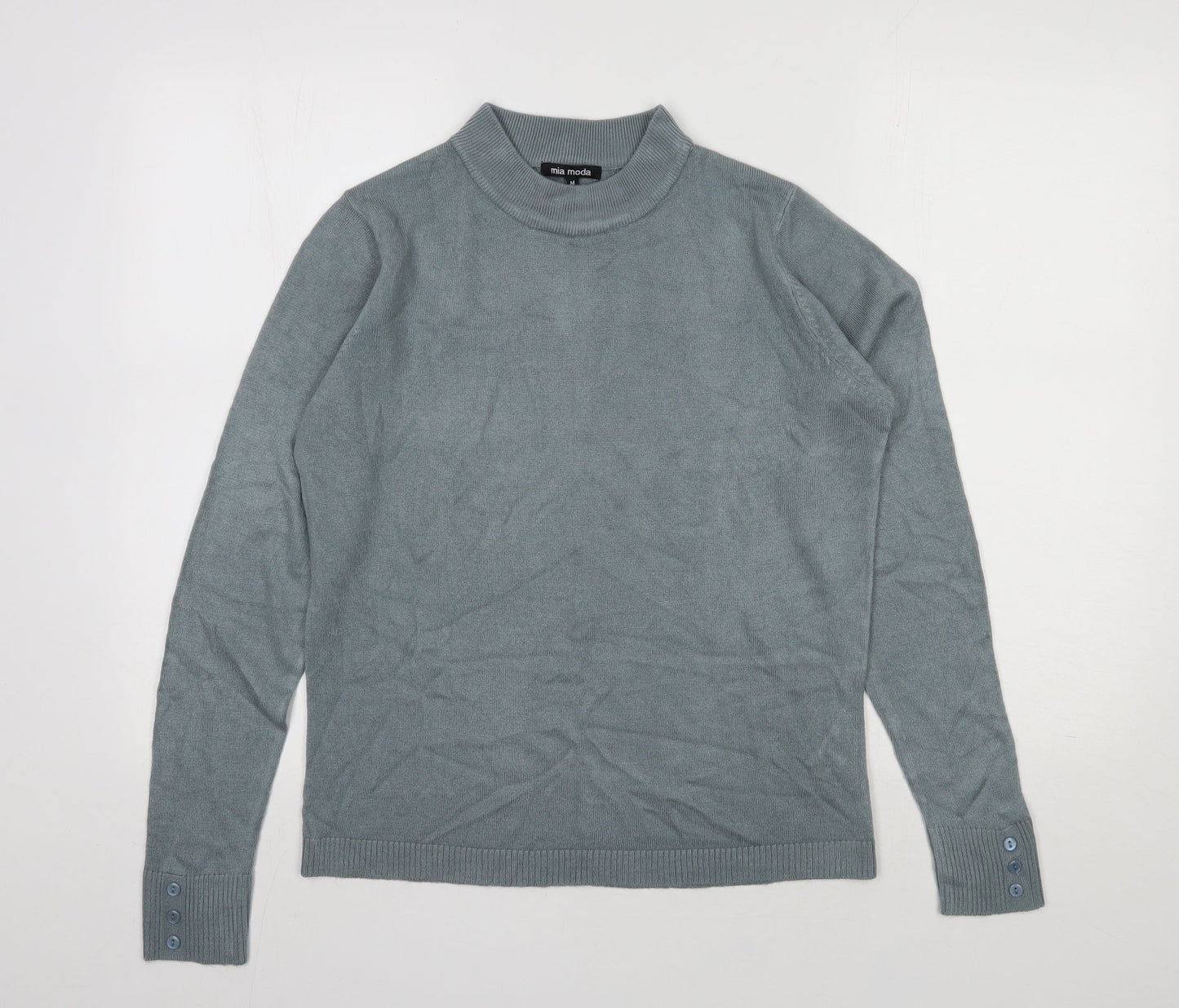 Womens UK Size M Mia Moda Grey Pullover Jumper