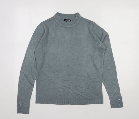 Womens UK Size M Mia Moda Grey Pullover Jumper