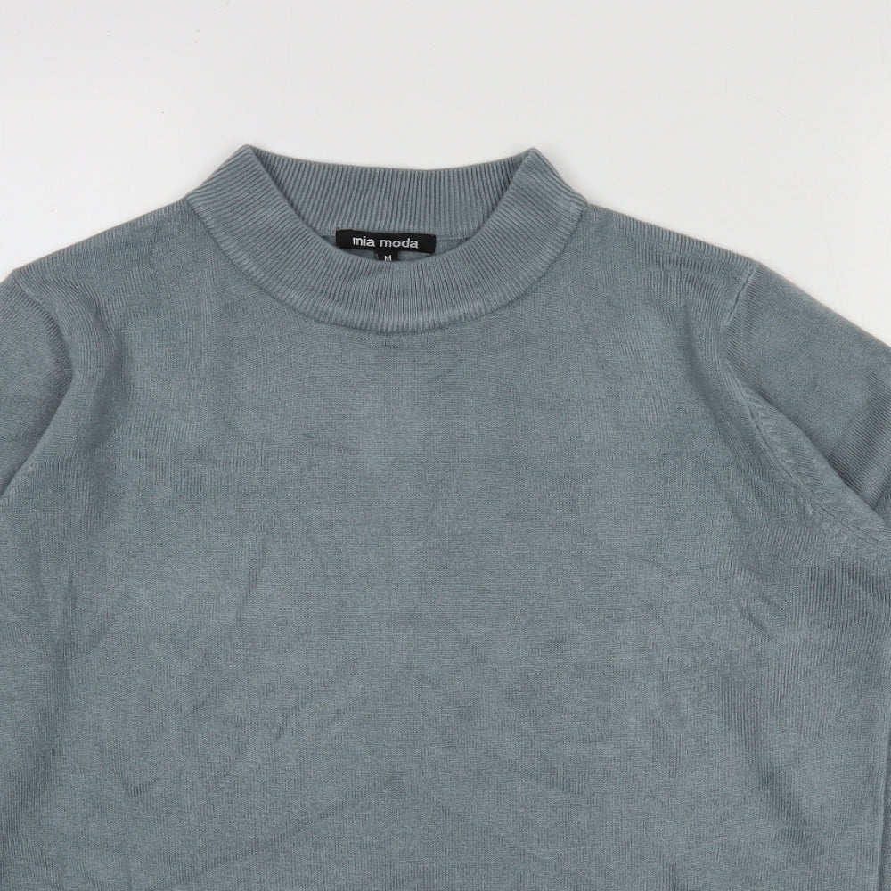 Womens UK Size M Mia Moda Grey Pullover Jumper