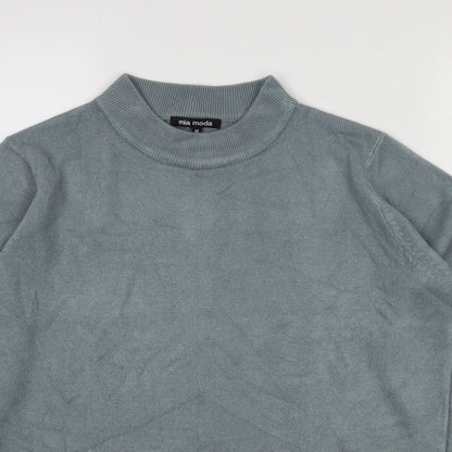 Womens UK Size M Mia Moda Grey Pullover Jumper