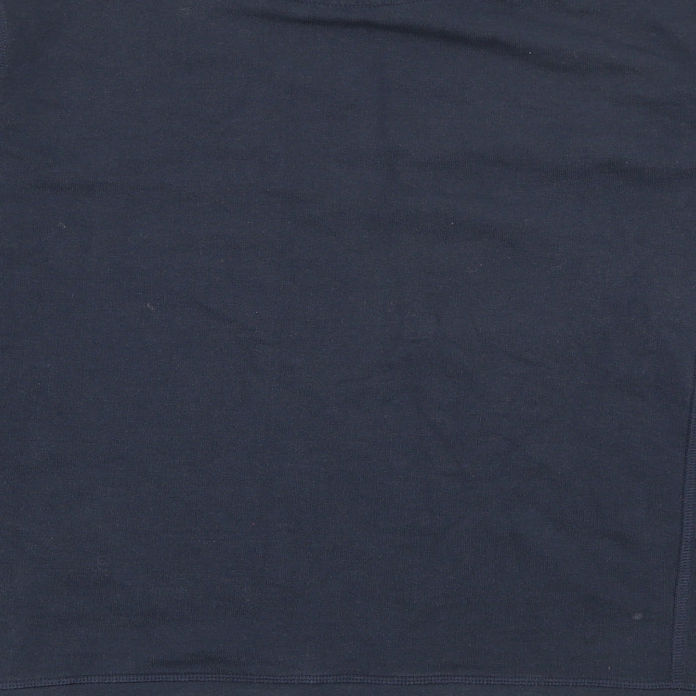 Garment Makers Mens Blue  Cotton Pullover Sweatshirt Size L