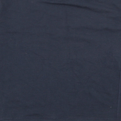 Garment Makers Mens Blue  Cotton Pullover Sweatshirt Size L