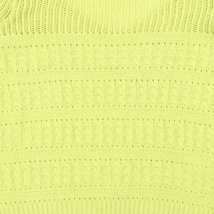 George Womens Green V-Neck  Cotton Pullover Jumper Size 14