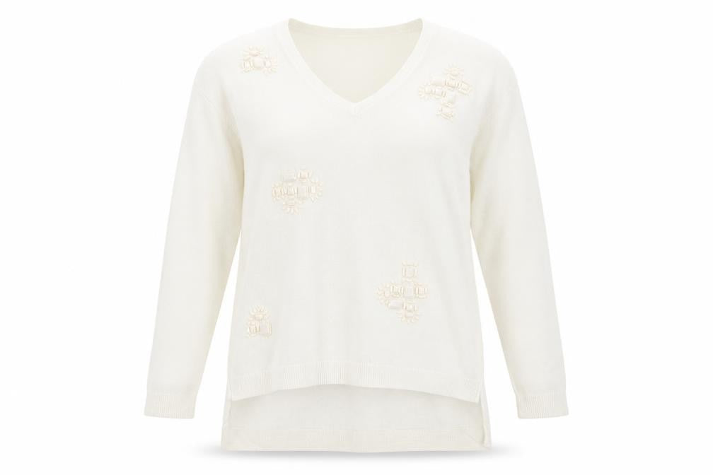 Womens UK Size 12 NEXT White Pullover Jumper