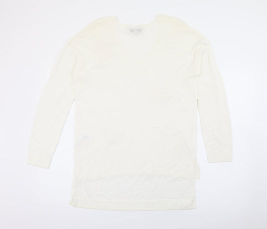 Womens UK Size 12 NEXT White Pullover Jumper