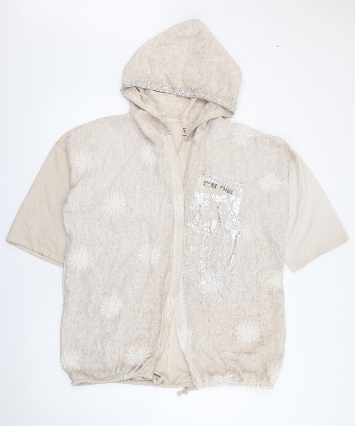 Womens UK Size One Size Preworn Beige Jacket