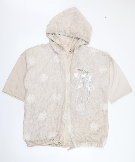 Womens UK Size One Size Preworn Beige Jacket