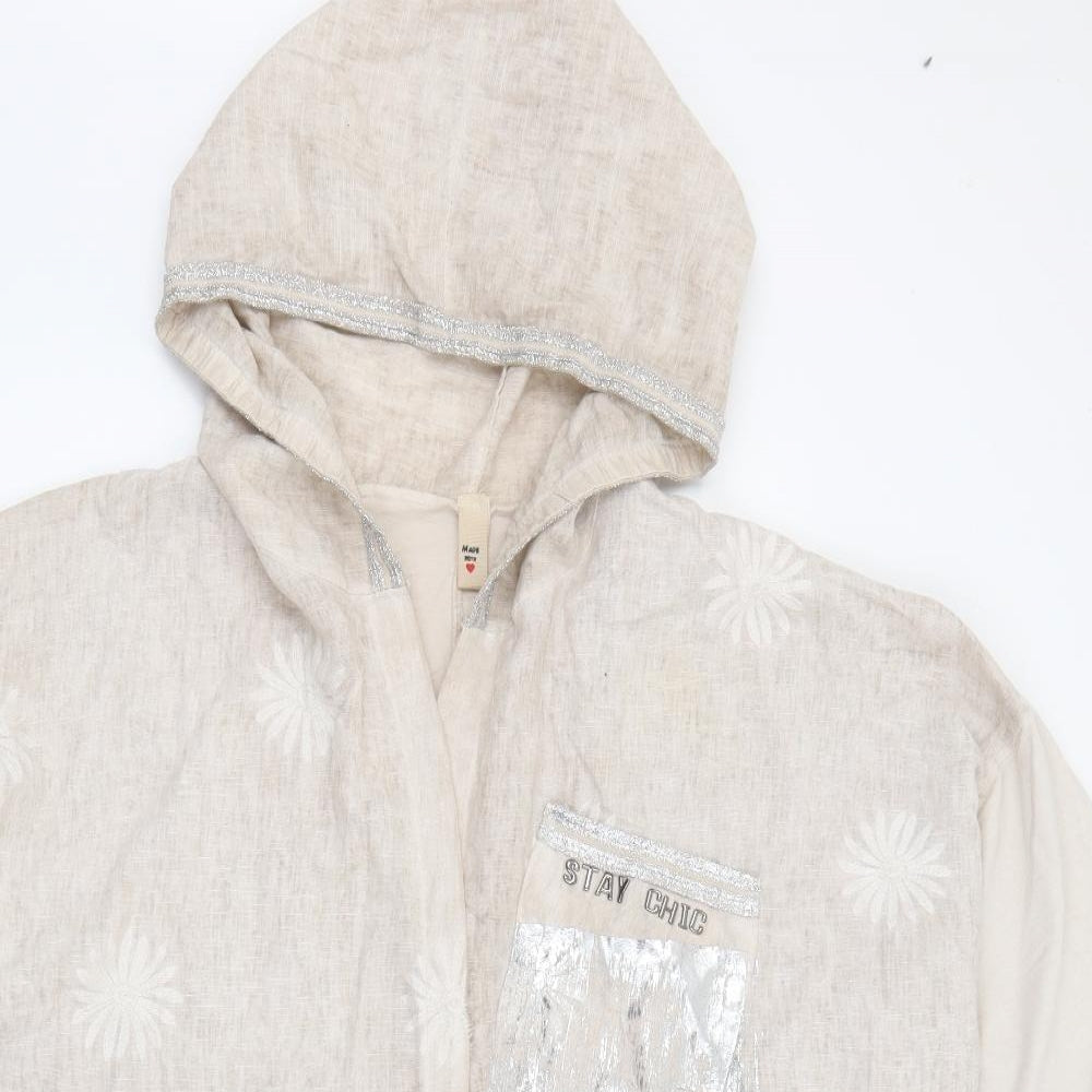 Womens UK Size One Size Preworn Beige Jacket