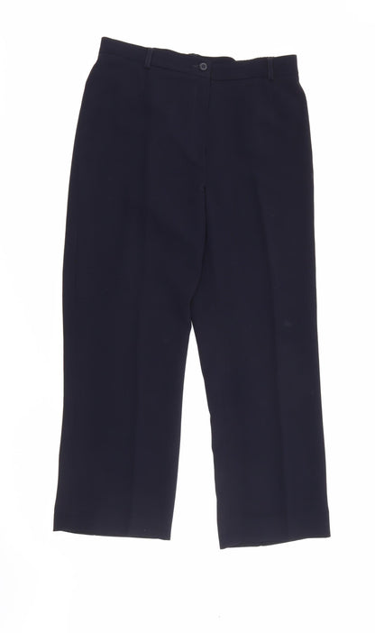 Womens UK Size 12 Punt Roma Regular Fit  Blue Trousers